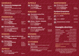 Calendario Musica Classica Lucera 2015