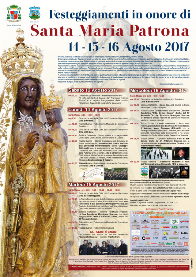 Santa Maria Patrona, il programma completo dei festeggiamenti