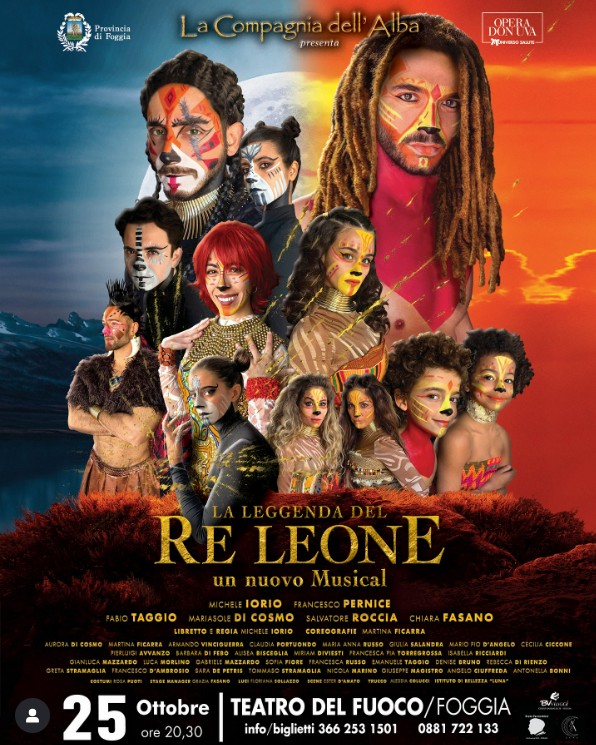 “La Leggenda del Re Leone” debutta a Foggia: in scena il nuovo musical della Compagnia dell’Alba